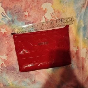 Guess Glossy Red Cosmetic Bag